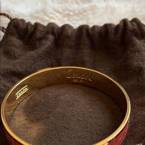 Coach Gold and Peach Bangle - Picture 6 of 6